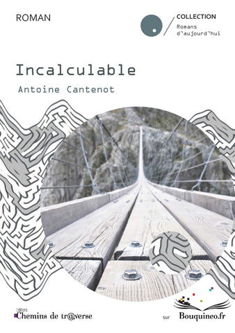 Couverture du roman Incalculable, d'Antoine Cantenot, éd. Chemins de tr@verse 2013